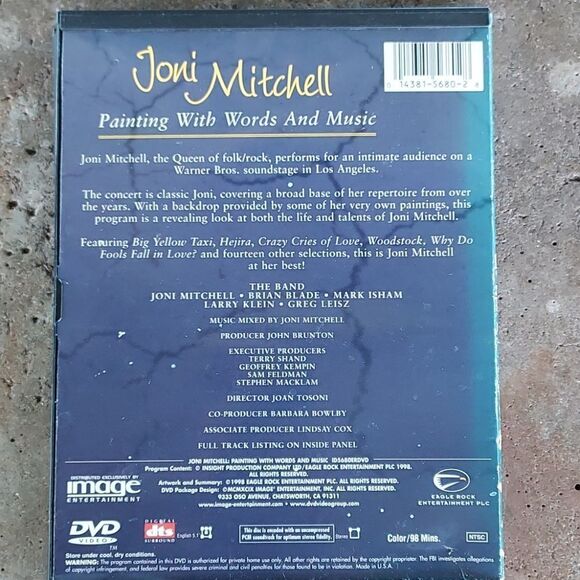 Joni Mitchell Painting with Words and Music" DVD - Picture 2 of 6